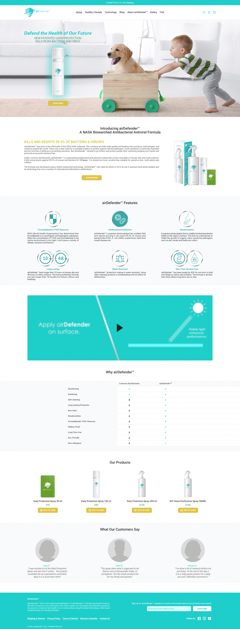 airDefenderUSA UX/UI, Graphic Design Services by Eugene P.