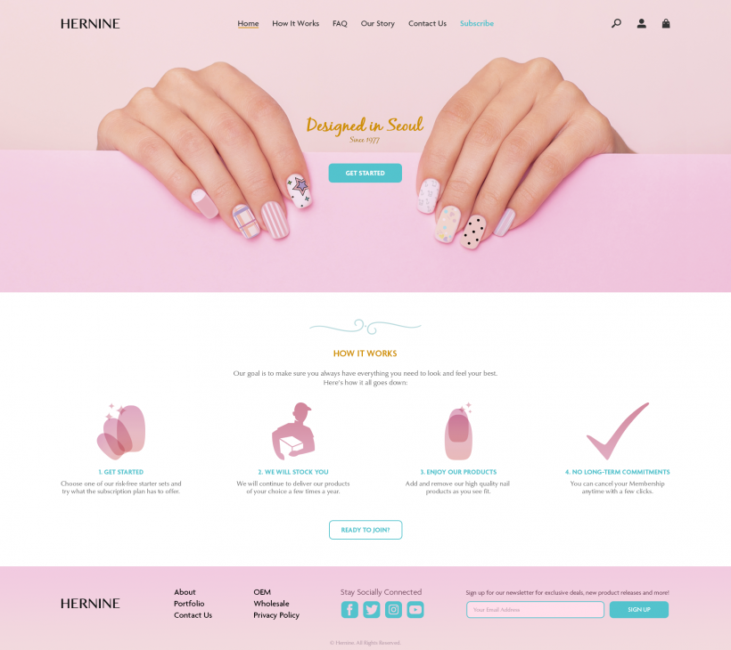 Hernine UX/UI, Graphic Design & Development Services by Eugene P.